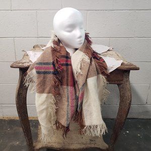 Large Shawl / Wrap ~ Liz Sinclair ~ Plaid